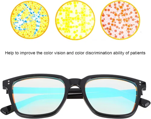 Vista 3 de Lentes de corrección de daltonismo, lentes de daltonismo rojo-verde, marco completo, universales para hombres y mujeres, revestimiento especial