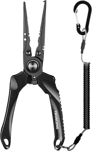 Vista 15 de TRUSCEND Alicates de pesca prácticos bloqueables con mango ergonómico innovador, herramienta de pesca recubierta de teflón resistente a la corrosión