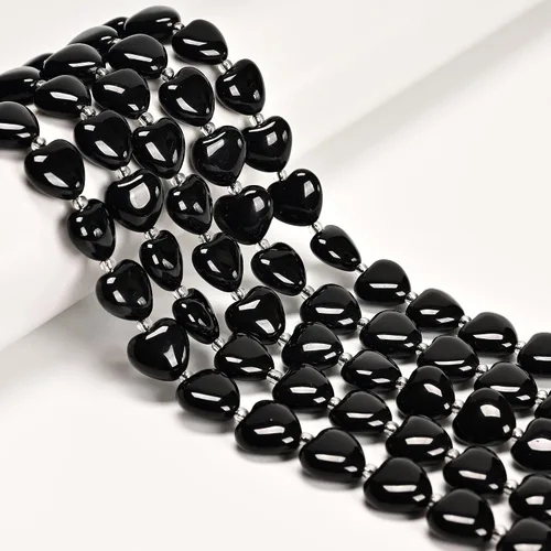 Vista 14 de JM Design Granos verdes de la forma del corazón de la aventurina tamaño 26.2 ft m 15.5" filamento para la fabricación de la joyería