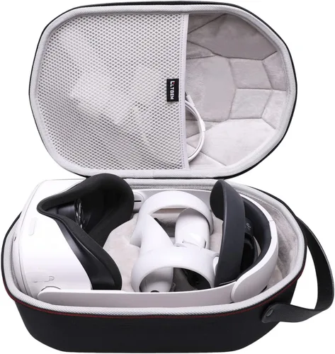Vista 2 de LTGEM EVA Hard Case for Oculus Quest 2 Advanced All-in-One Virtual Reality Headset Black