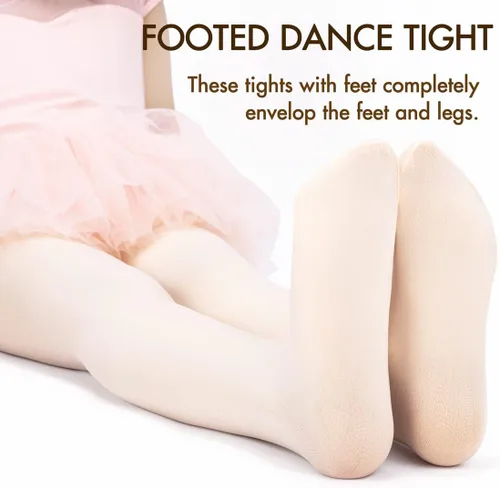 Vista 5 de TIEJIAN Mallas Ultra Soft Pro Dance para Niña