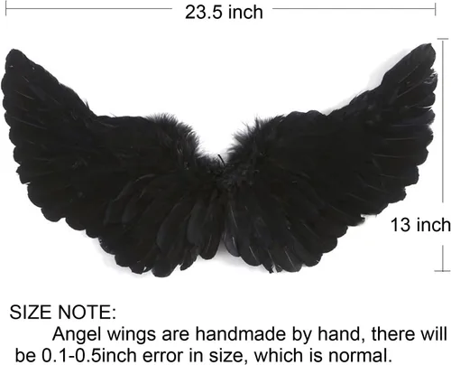 Vista 5 de Angel Wings and Halo,Angel Costume Angel Wings for Kids,Adults,Fairy Wings Halloween Christmas Party Costume
