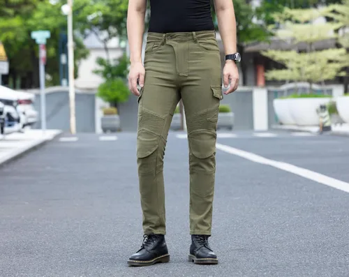 Vista 3 de CTBQiTom Pantalones de motocicleta para hombres Jeans elásticos de montar con armadura CE Nivel 2 Pantalones para desplazamientos urbanos