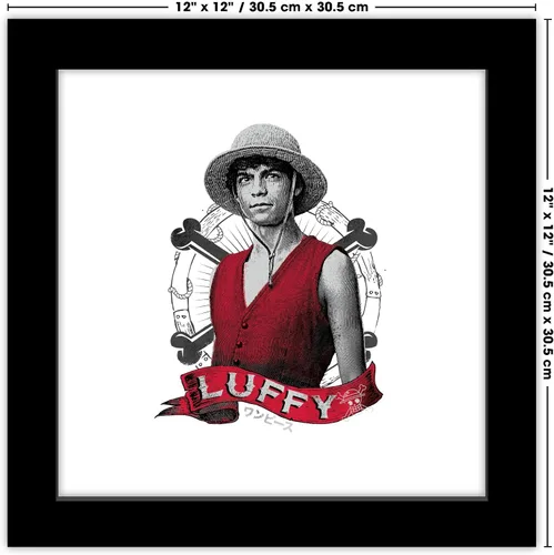 Vista 6 de Trends International Gallery Pops Netflix One Piece - Póster gráfico de pared de Luffy, 12.00 x 12.00 pulgadas, versión de marco negro