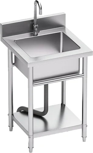 Vista 8 de 39in Large Capacity Stainless Steel Utility Sink with 2-Water Outlet Modes