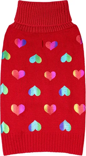 Vista 9 de KYEESE - Suéter de Navidad para perros con diseño de renos para perros pequeños, ropa a cuadros de búfalo rojo con agujero para la correa para días