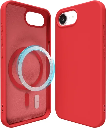 Vista 170 de oakxco Funda de silicona para iPhone 12 Pro Max, magnética, compatible con carga inalámbrica Magsafe, cubierta protectora de goma suave y delgada