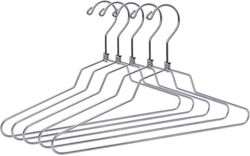 Vista 12 de Perchas de metal de calidad, gancho giratorio, acero inoxidable, resistente, ropa de alambre, 10 estándar, 17 pulgadas