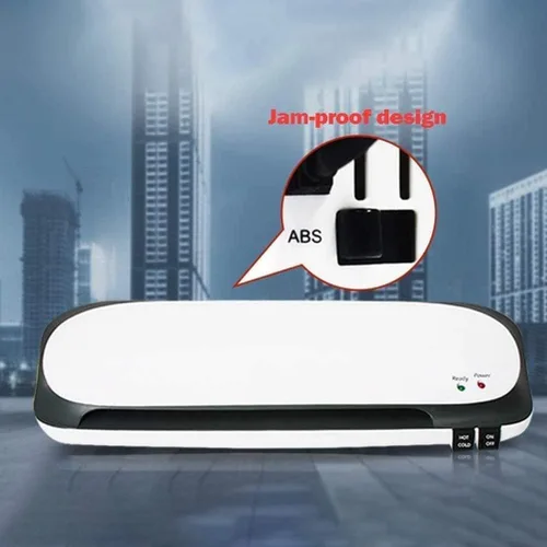 Vista 5 de Laminador A4, calentamiento rápido y no s máquina laminadora térmica 9.843 in/min velocidad con calentamiento rápido de 3 minutos