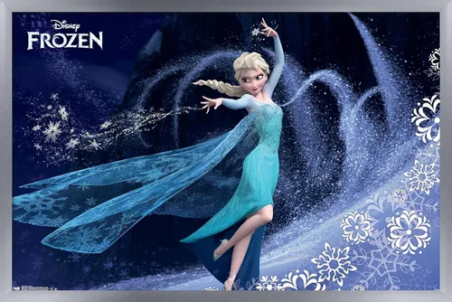 Vista 15 de Trends International Disney Frozen - Póster de pared de Elsa, 22.4 pulgadas de largo x 14.7 pulgadas, versión enmarcada en madera de granero