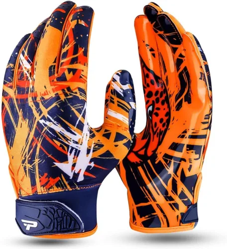 Vista 7 de Guantes de Fútbol Americano Premium para Niños, Jóvenes y Adultos - Receptor Adhesivo Premium con Tecnología de Ajuste Adaptativo - Rendimiento