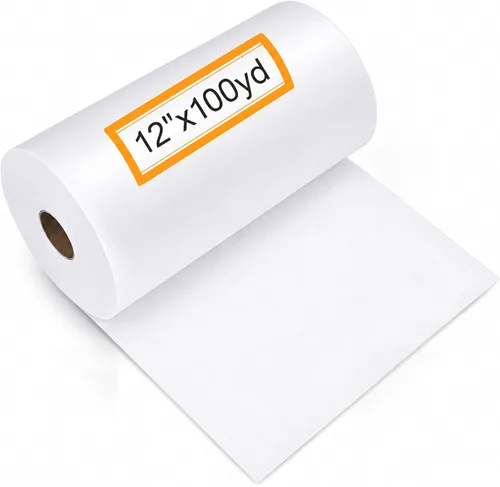 Vista 9 de Peryiter 1 rollo de 8 "x 100 yd Estabilizador de bordado de corte 25μM Estabilizador de respaldo para bordado Estabilizadores de costura ligeros