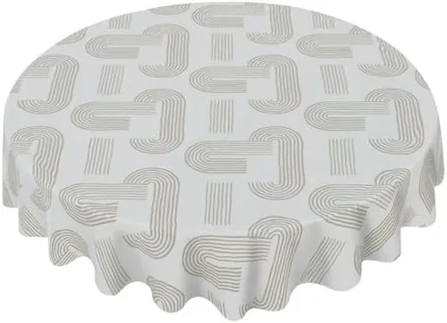 Vista 7 de Cute Round Tablecloth Heart-Shaped Table Cloth Decor Washable Table Cover with Wrinkle Resistant for Home Kitchen Dining Room Picnic Camping Party