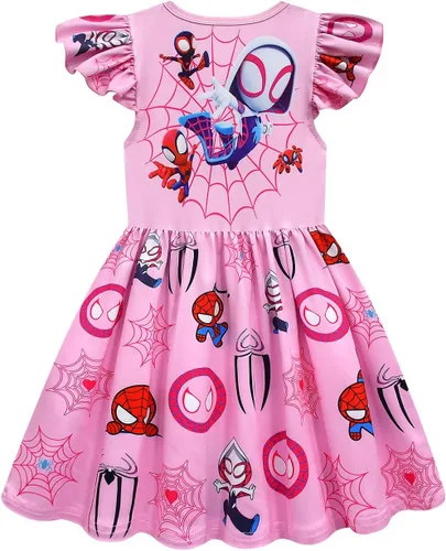 Vista 3 de Aurora Breeze Vestido de dibujos animados para niñas, vestido de disfraz para el día de San Valentín