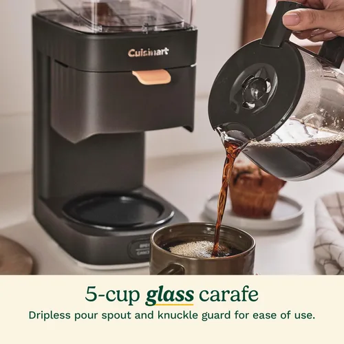 Vista 4 de Cuisinart Soho - Cafetera de 5 tazas, 800 vatios, color negro, DCC-5BK