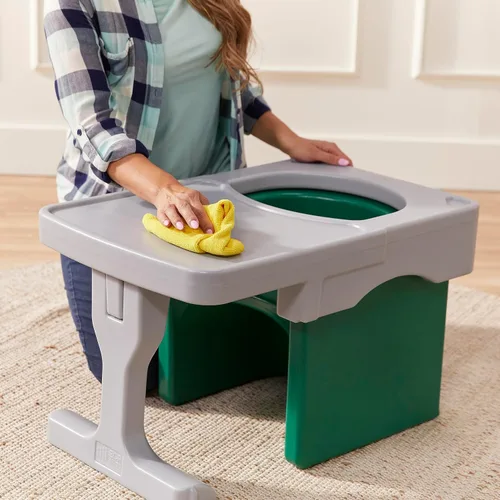 Vista 12 de ECR4Kids Accesorio de escritorio para silla Tri-Me de plástico multiusos 3 en 1 para interiores y exteriores, muebles para niños, gris claro