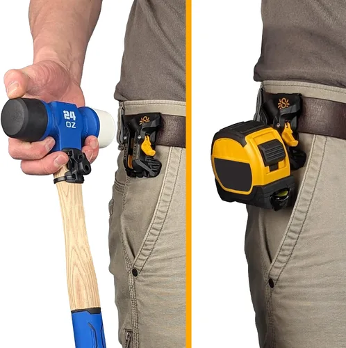 Vista 8 de Spider Funda para herramientas – Cinta métrica profesional + kit de funda de martillo – Soporte universal para herramientas mejorado