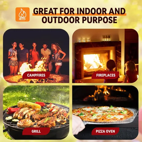 Vista 3 de Realcook - Iniciador de fuego natural para fogatas: iniciadores para todo clima - iniciadores de carbón sin olor para parrilla Hoguera Chimeneas