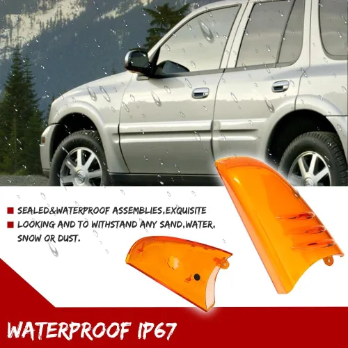 Vista 3 de Para Buick Rainier 2004-2007, Chevrolet Trailblazer GMC Envoy 2002-2009 y Oldsmobile Bravada 2002-2004 Lente ámbar Espejo lateral Luces