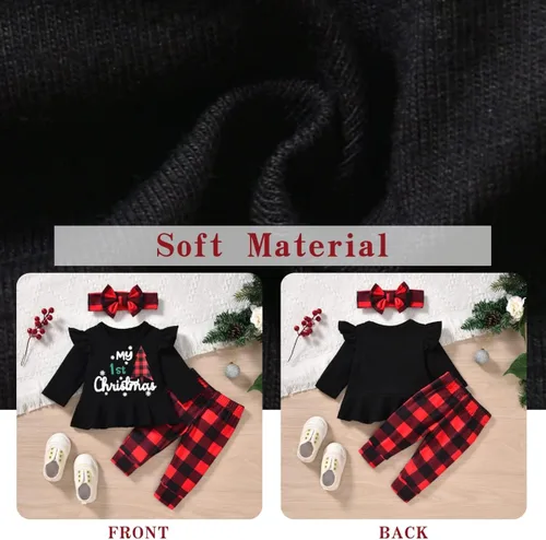 Vista 4 de Aalizzwell Traje de Navidad para bebés y niñas