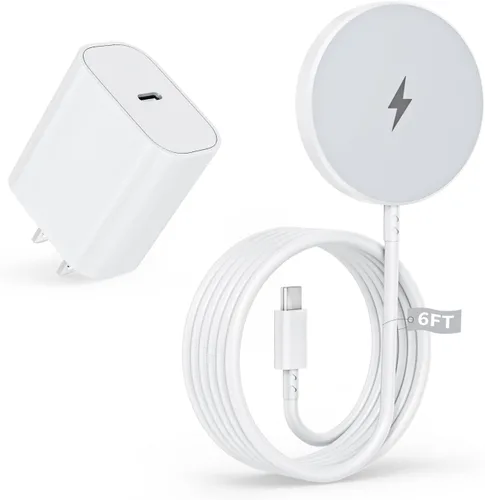 Vista 12 de Cargador magnético inalámbrico, paquete de 2 cargadores rápidos Apple Mag-Safe para iPhone, almohadilla de carga plana segura para iPhone 17Pro
