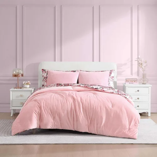 Vista 16 de Betsey Johnson - Juego de funda de edredón tamaño twin, ropa de cama de algodón suave con funda de almohada a juego, artículos esenciales
