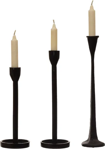 Vista 8 de Creative Co-Op Soporte cónico de hierro fundido, negro