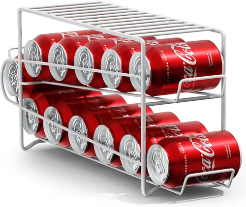 Vista 11 de Sorbus Soda - Dispensador y organizador de bebidas para 12 latas estándar de 12 onzas, compatible con refrigerador (1 paquete, negro)