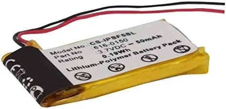 Vista 5 de Batería de repuesto de polímero de litio para Apple iPod Shuffle 4th, iPod Shuffle 5th, PN 616-0150, 616-0548 50mAh