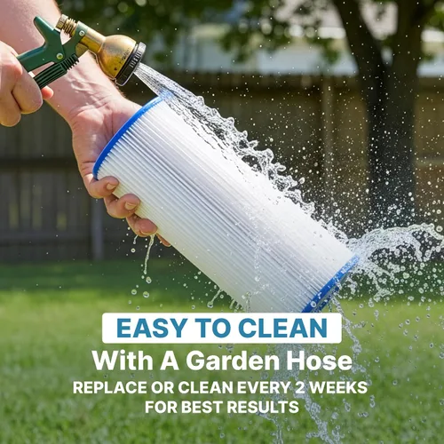 Vista 5 de Bestway - Cartucho de filtro de piscina tipo III A/C para bomba de 530 a 1500 GPH, cartucho de repuesto para filtro de papel para piscina sobre