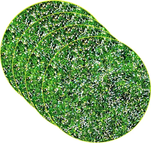 Vista 17 de Manteles Individuales Dorados Tapete Dorado Resistente al Calor Decoración de Diamante Triturado Decoración de Pedrería Decoraciones de Otoño