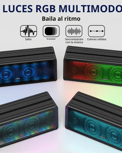 Vista 5 de Barra de sonido UTV 17 pulgadas 4 altavoces ATV SoundBar Bluetooth IP66 RGB luz de fiesta