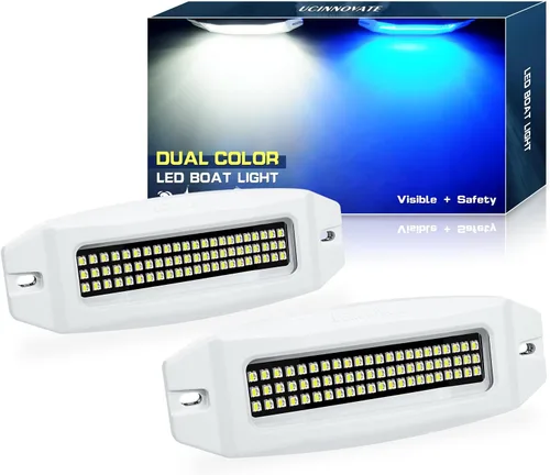 Vista 8 de UCINNOVATE 2X Luces LED Marinas para Barco de 6.9", 3000LM 84LED Luces de Popa Impermeables, Luz Subacuática para Yates, Barcos, Velero, Pontón