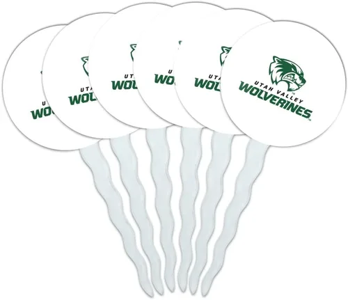 Vista 175 de Abilene Christian - Juego de 6 palillos para cupcakes con logotipo secundario