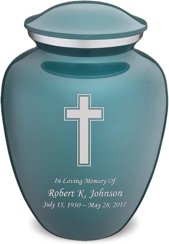 Vista 28 de Geturns Embrace - Urnas de cremación cruzadas personalizadas para adultos para cenizas humanas, urna funeraria grande negra para mujeres y hombres