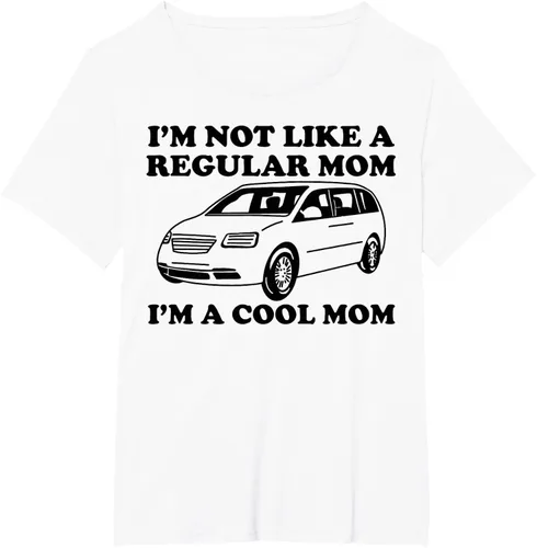 Vista 47 de Camiseta divertida de mamá con texto en inglés "I'm Not Like A Regular Mom I'm A Cool Mom", Blanco, S
