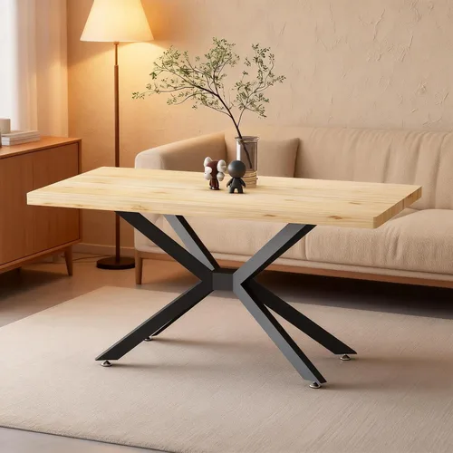 Vista 4 de Patas de escritorio de metal resistente de 29 pulgadas, base de mesa industrial de hierro forjado para vidrio, mármol, madera, marco de escritorio