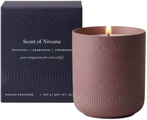 Vista 11 de CAFTARI Vela de Aromaterapia de Lujo Perfumada con Bergamota, Mandarina y Acorde de Té 60 Horas de Combustión Cera Limpia de Coco y Soja