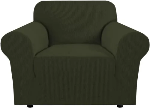 Vista 70 de H.VERSAILTEX Funda elástica para sofá, fundas suaves para muebles de 3 cojines, con tela jacquard gruesa a cuadros con parte inferior elástica, sofá