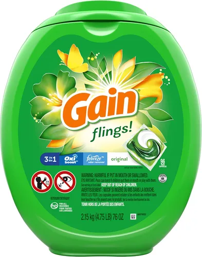 Vista 25 de Gain Flings! Jabón líquido para ropa sucia, compatible con HE, paquete de 3 bolsas, 111 unidades, aroma de larga duración, aroma a brisa feliz
