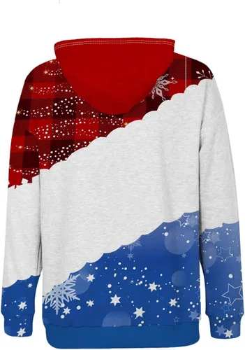 Vista 4 de Women's Fashion Daily Versatile Casual Crewneck Sweatshirts Christmas Graphic Long Sleeve Top Sweatshirts, S-3XL