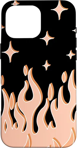 Vista 19 de Funda Gótica Pastel para iPhone 16 con diseño de llama naranja