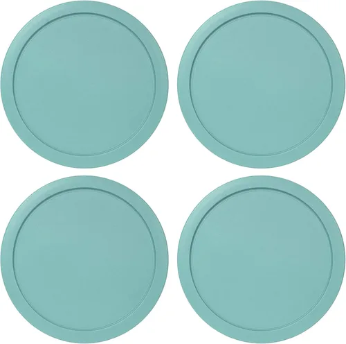 Vista 14 de Tapas de repuesto que se ajustan a los tazones de recipientes de vidrio Pyrex para almacenamiento de alimentos de 4 tazas, tapas redondas