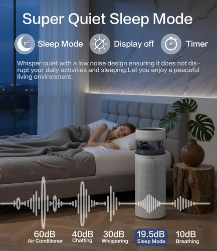 Vista 7 de Purificador de aire 2 en 1 con humidificador, purificadores de aire para el hogar, habitación grande, humidificador y purificador de aire en un