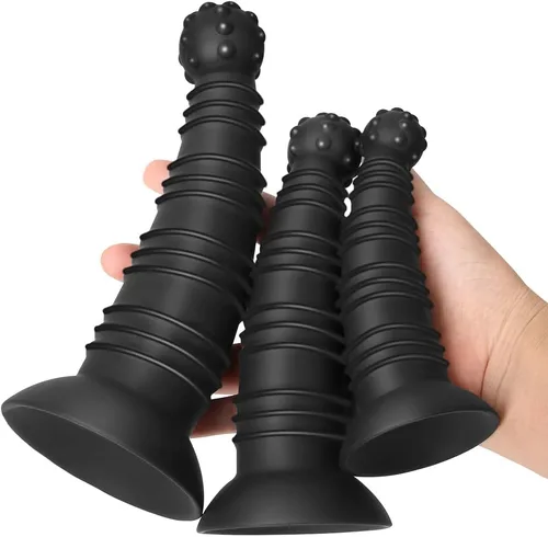 Vista 6 de Tapones para los glúteos, cuentas anales, consoladores de punto G con partículas de masaje, juguetes sexuales anales de silicona, consolador