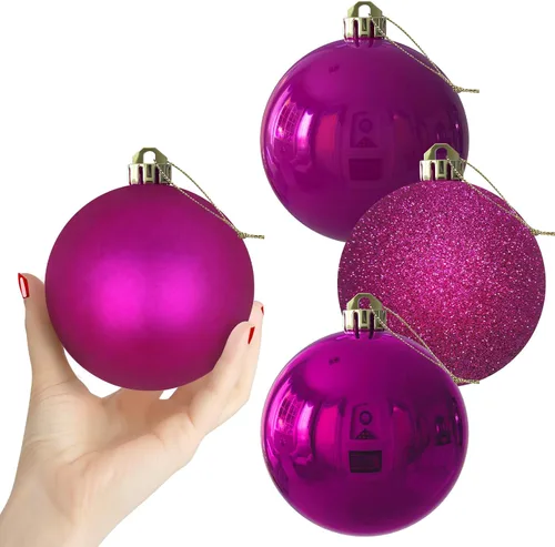 Vista 179 de Esferas pequeñas de Navidad de bronce y dorado de 1.6 pulgadas, adornos para decoración de árbol de Navidad, bolas colgantes inastillables