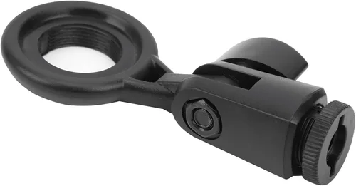 Vista 9 de Germerse Soporte para Micrófono, Adaptador de Soporte para Micrófono Portátil Anti Vibración, Plástico Negro, Rosca de 22mm/0.9in para Micrófonos