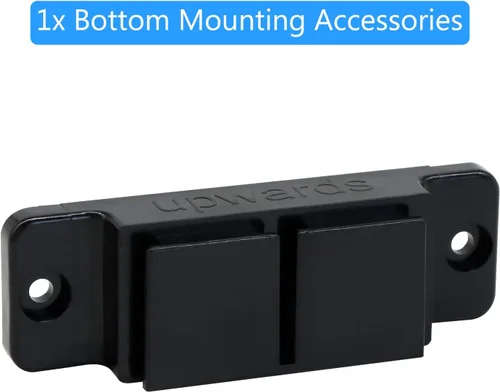 Vista 3 de Kit de piezas de repuesto retráctiles para puertas de bebé (negro) Juego completo de accesorios de montaje en pared con soportes, anclajes
