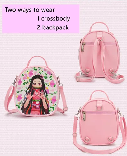 Vista 2 de Kerrs Choice Bolso cruzado para mujer mochila japonesa para mujer bolso cruzado rosa lindo bolso cruzado Rosado