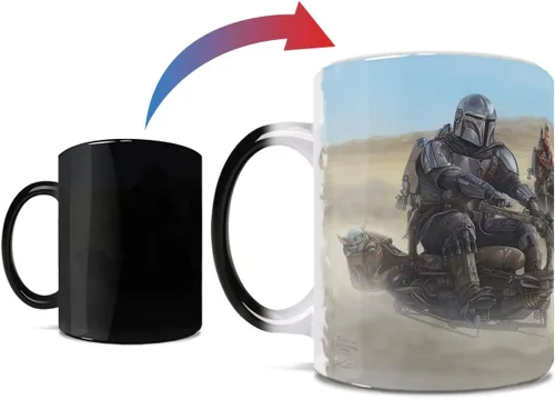 Vista 22 de Morphing Mugs Star Wars - The Book of Boba Fett - Un nuevo comienzo - Una taza sensible al calor de 16 onzas - Imagen completa revelada cuando se